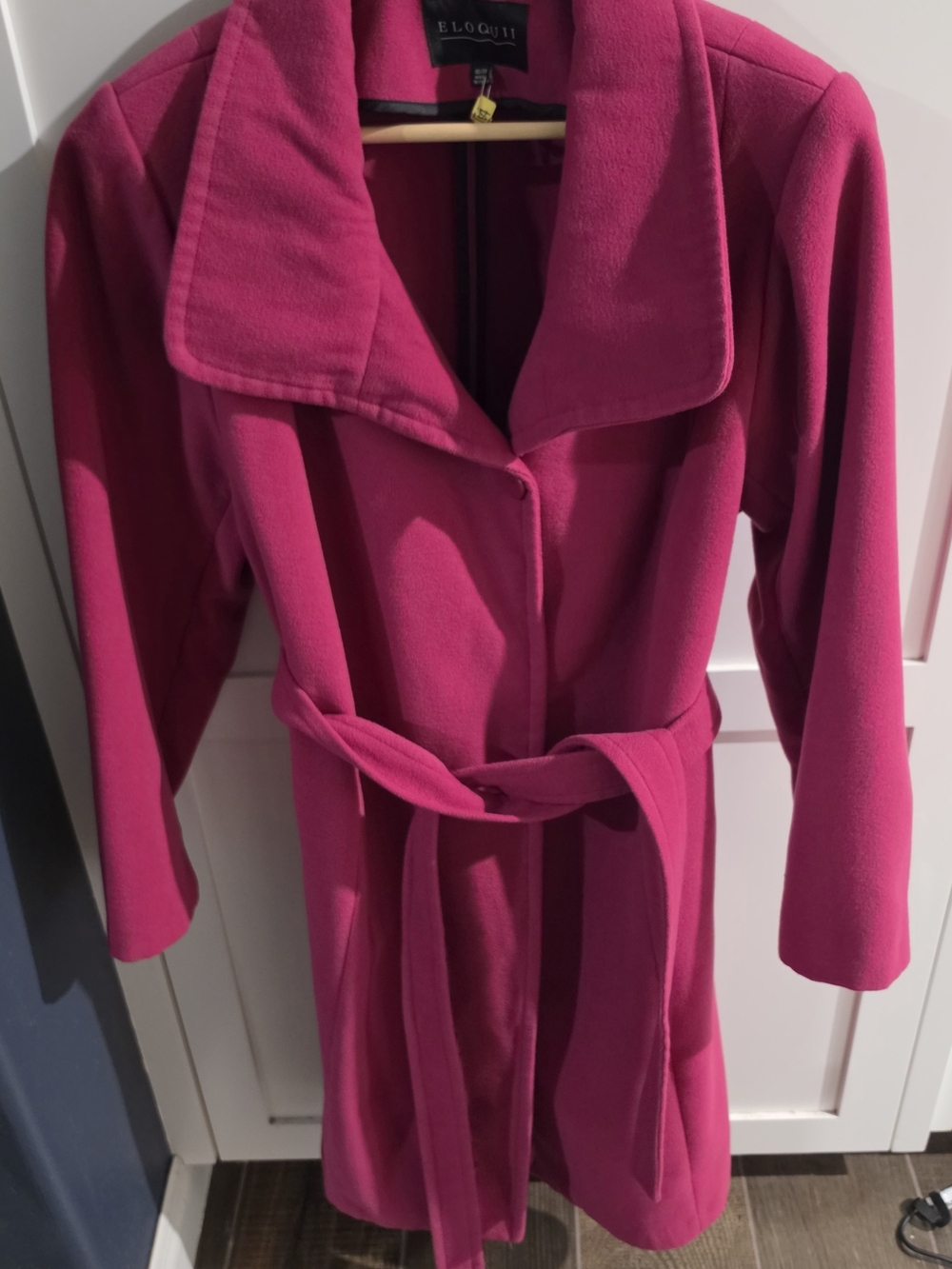 Eloquii Fuchsia Fleece Belted Robe